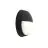 Ansell LED Bulkhead Helder Circular Eyelid Black 12W 1058lm - 830-840-865 CCT | 215mm - IP54 