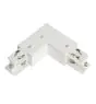 Connecteur triphasé d'angle Terre externe 90D - Blanc