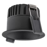 Ledvance LED Spot Donkerlight Aluminium Zwart 8W 640lm 36D - 927 Zeer Warm Wit | Zaagmaat 68mm - IP44 - Beste Kleurweergave - Dimbaar