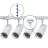 Complete Set 1-Fase Rail 2 Meter Wit | incl. 4x Spot + GU10 2700K 3W Dimbaar + Eindkap, Voedingsconnector en I-Verbindingsstuk