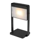 Nordlux Tafellamp Saulio Aluminium Zwart 3.5W 200lm - 830 Warm Wit | IP44 - 3-Staps Dimbaar - Solar
